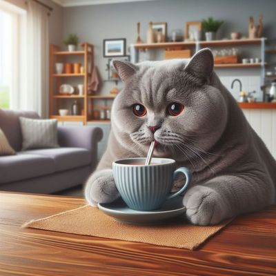 Открытка «С добрым утром»: Уютное доброе утро с милым котиком и кофе!. Тэги: кот, животное, пожелание, позитивная…