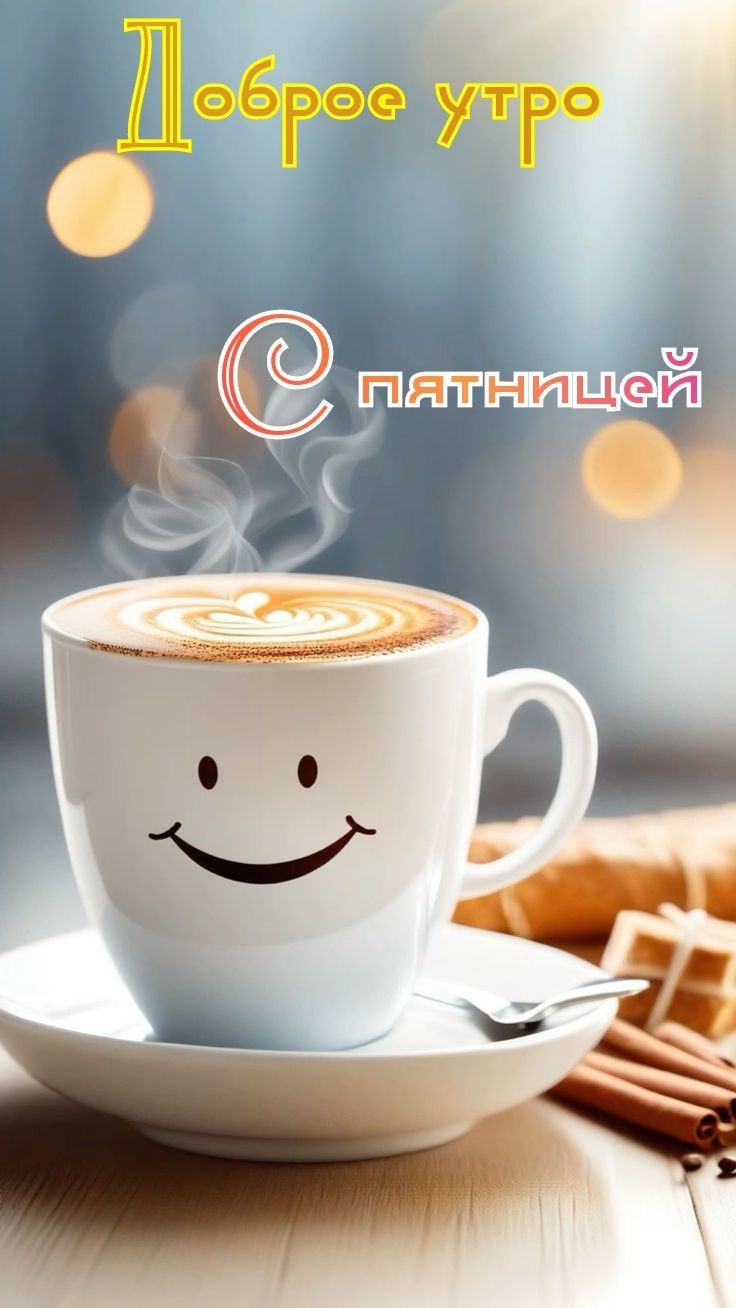 Открытка «С добрым утром»: Доброе утро пятницы с улыбкой!. Тэги: пожелание, позитивная, отличное настроение, улыбка…