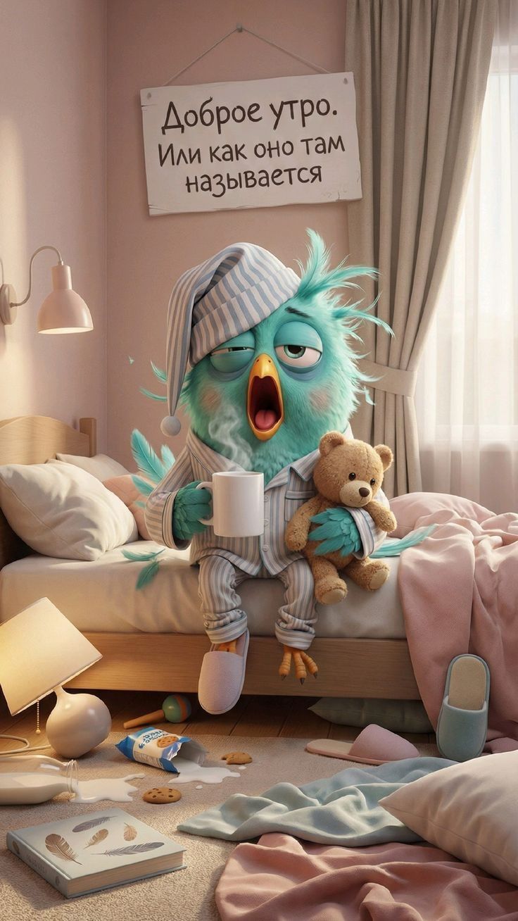 Открытка «С добрым утром»: С добрым утром! Или как оно там называется. Тэги: животное, пожелание, хорошего дня…