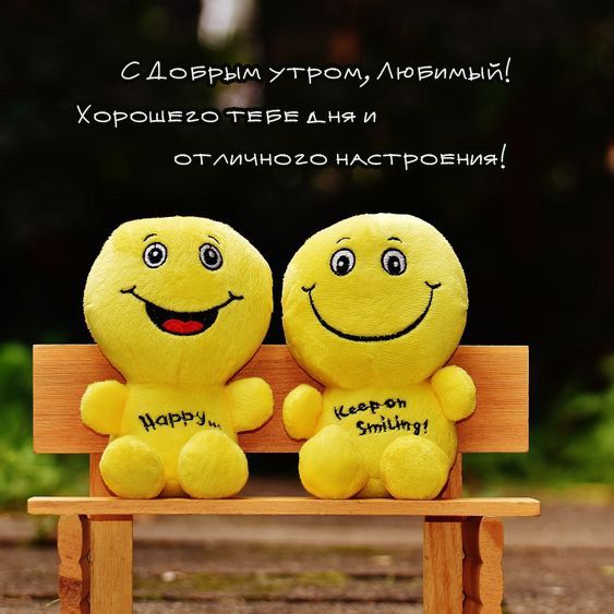 Открытка «С добрым утром»: С добрым утром, любимый! Отличного настроения!. Тэги: хорошего дня, пожелание, позитивная…