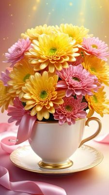 Открытка «С добрым утром»: С добрым утром! Цветочный привет. Тэги: хорошего дня, пожелание, позитивная, отличное наст…