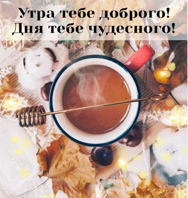 Открытка «С добрым утром»: Теплое осеннее утро для чудесного дня. Тэги: С добрым осенним утром, С добрым утром…