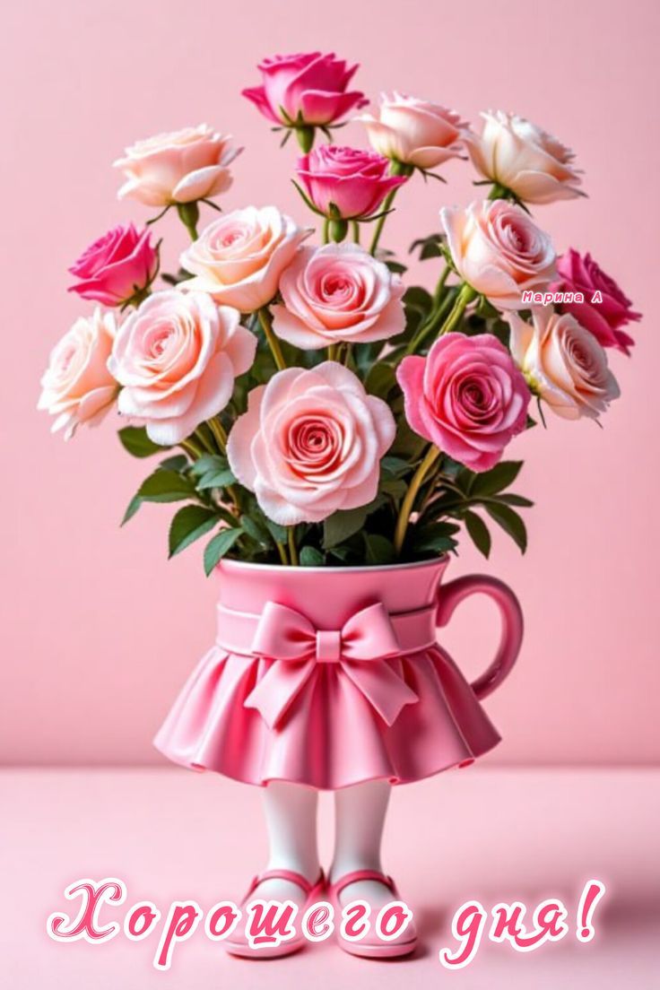 Открытка «Хорошего дня»: Нежный букет для чудесного дня!. Тэги: Добрый день, Добрый день и добрые пожелания, Добрый д…