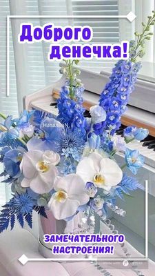 Открытка «Пожелание»: Доброго денечка и замечательного настроения!. Тэги: красивая, позитив, радость, цветок, настрое…