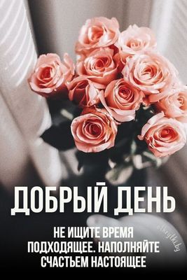 Открытка «Пожелание»: Добрый день! Наполняйте счастьем настоящее.. Тэги: друг, подруга, мужчина, женщина, красивая…