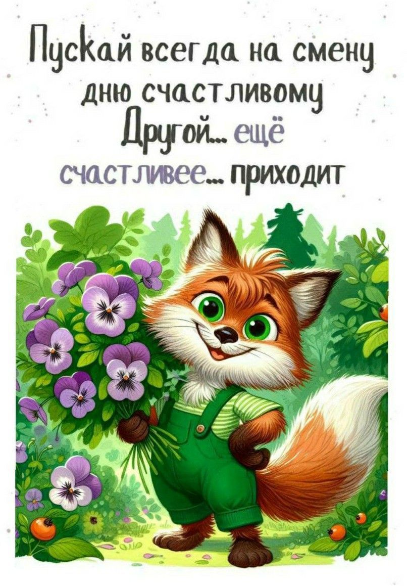 Открытка «Животное»: Пусть счастливый день сменит ещё счастливее!. Тэги: пожелание, улыбка, красивая, позитив, радость…