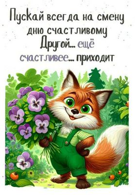 Открытка «Животное»: Пусть счастливый день сменит ещё счастливее!. Тэги: пожелание, улыбка, красивая, позитив, радость…