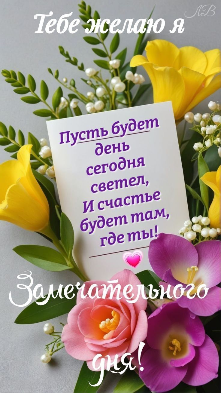 Открытка «Добрый день»: Замечательного дня! Пожелание счастья и света. Тэги: Добрый день и добрые пожелания, Добрый д…