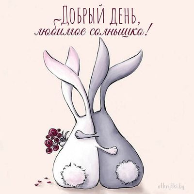 Открытка «Животное»: Добрый день, любимое солнышко! Нежное пожелание. Тэги: пожелание, улыбка, хорошее настроение…