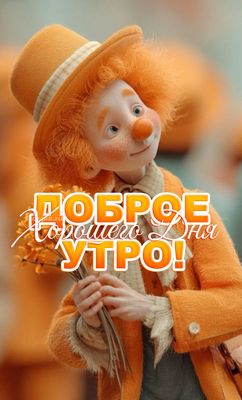 Открытка «Пожелание»: Доброе утро! Прекрасного дня!. Тэги: улыбка, позитив, хорошее настроение, цветок, милая, день…