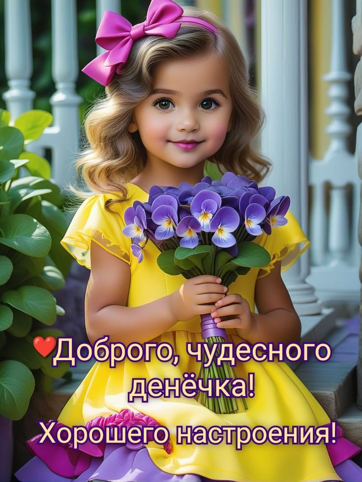 Открытка «Пожелание»: Чудесного денёчка и хорошего настроения!. Тэги: улыбка, красивая, позитив, хорошее настроение…