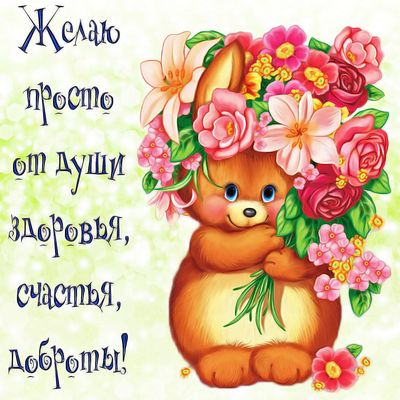 Открытка «Животное»: Красивое пожелание здоровья, счастья, доброты!. Тэги: пожелание, красивая, позитив, хорошее наст…