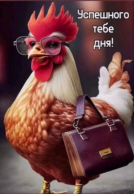 Открытка «Животное»: Успешного дня! Позитивное пожелание для удачи. Тэги: пожелание, юмор, позитив, очки, веселье…