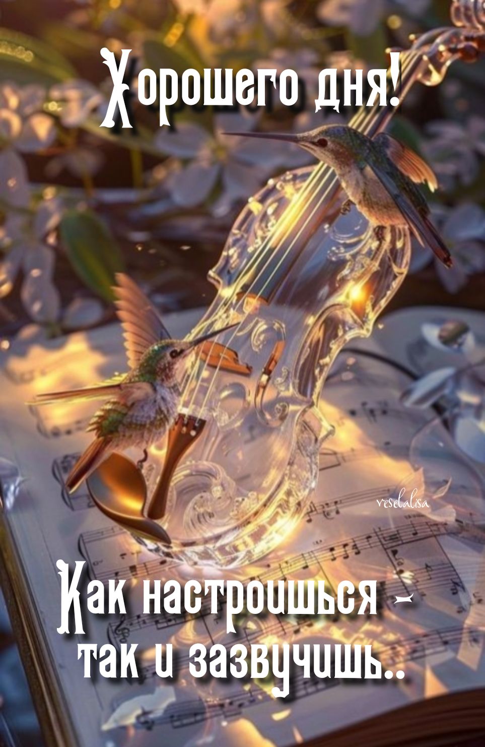 Открытка «Животное»: Хорошего дня! Мудрое пожелание для настроения. Тэги: пожелание, улыбка, красивая, позитив…