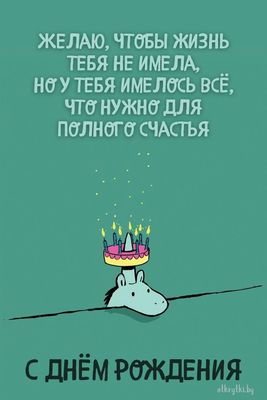 Открытка «Пожелание»: С Днем Рождения! Мудрое пожелание счастья!. Тэги: юмор, прикольная, улыбка, позитив, радость…