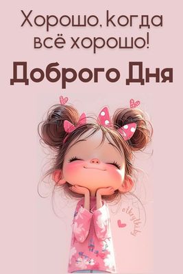 Открытка «Пожелание»: Милая открытка "Доброго Дня" для хорошего настроения. Тэги: улыбка, позитив, хорошее настроение…