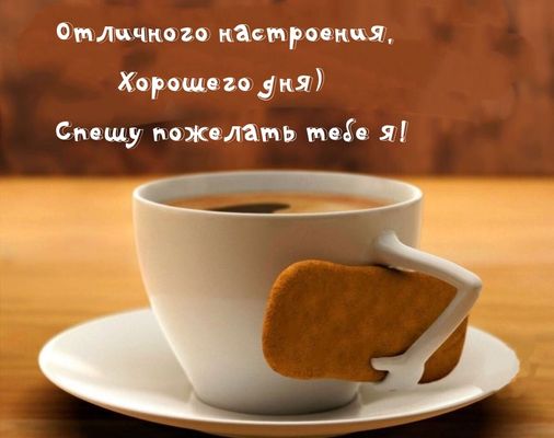 Открытка «Пожелание»: Отличного настроения и хорошего дня! Пожелание. Тэги: отличное настроение, друг, подруга…