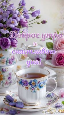 Открытка «Пожелание»: Доброе утро и счастливого дня! Красивое пожелание. Тэги: утро, друг, подруга, женщина, красивая…