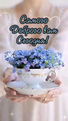 Открытка «Пожелание»: Самого Доброго вам Сегодня! Открытка с цветами. Тэги: красивая, позитив, хорошее настроение…