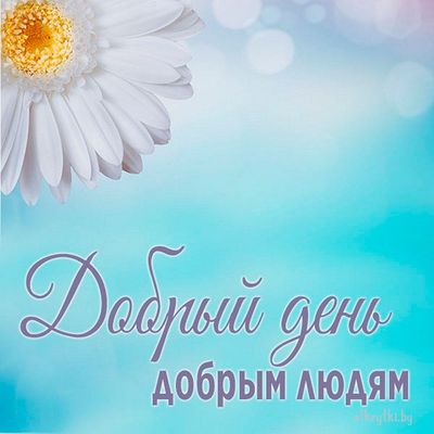 Открытка «Пожелание»: Добрый день добрым людям! Нежная открытка с цветком. Тэги: друг, подруга, красивая, позитив…