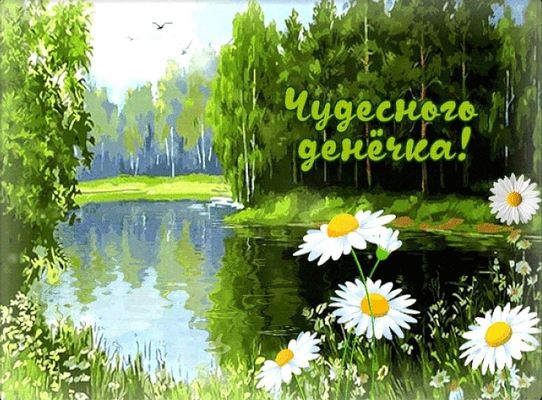 Открытка «Добрый день»: Чудесного денёчка! Красивая открытка с природой. Тэги: Добрый день и добрые пожелания, Добрый…