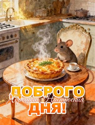 Открытка «Животное»: Доброго дня и хорошего настроения! Открытка. Тэги: пожелание, утро, красивая, кофе, позитив…