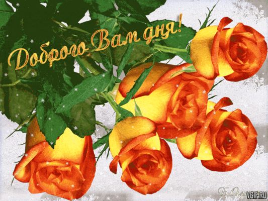 Открытка «Пожелание»: Доброго Вам дня! Розы и теплое пожелание. Тэги: друг, подруга, женщина, красивая, хорошее настр…
