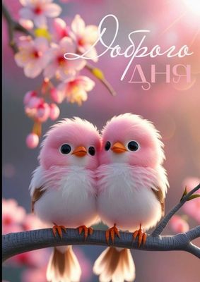 Открытка «Хорошего дня»: Доброго дня! Нежные птенцы и весенние цветы. Тэги: Добрый день, Добрый день и добрые пожелан…