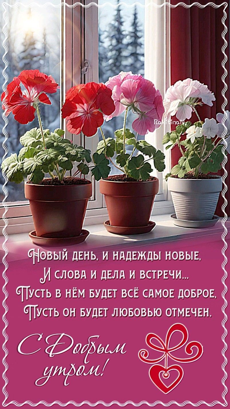 Открытка «С добрым утром»: С Добрым утром! Новые надежды и любовь. Тэги: Добрый день, Хорошего настроения, С добрым з…