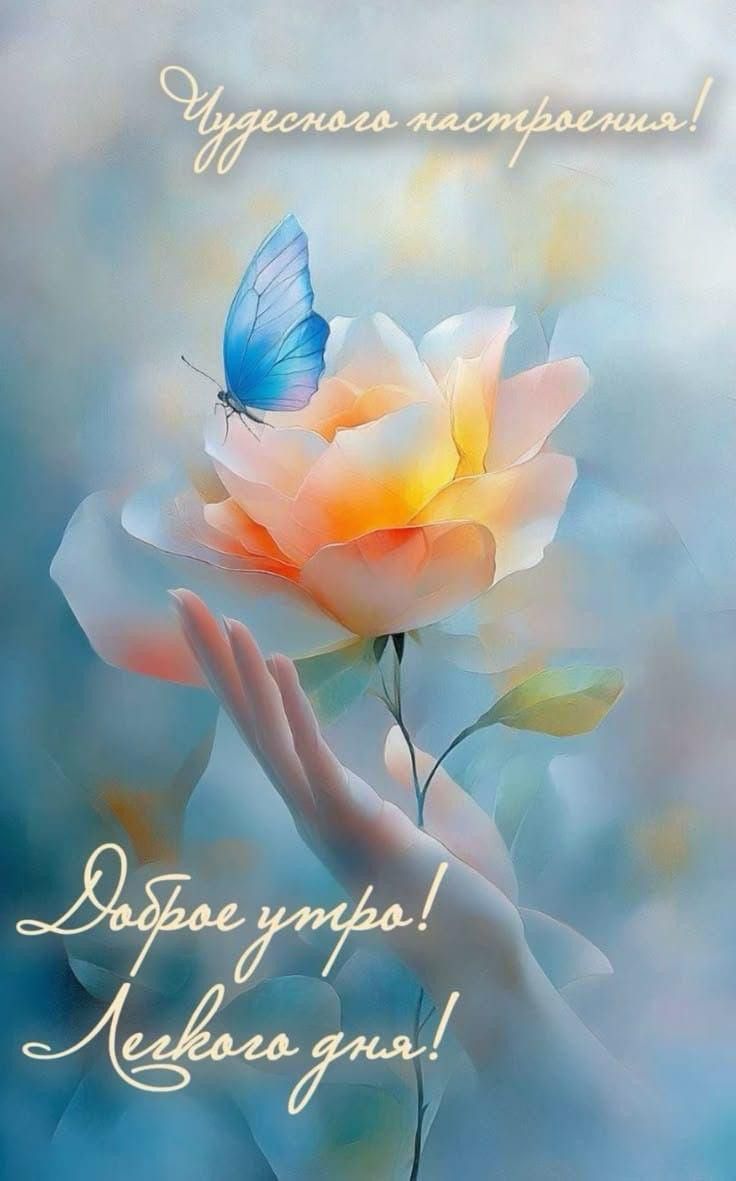 Открытка «С добрым утром»: Доброе утро! Чудесного настроения и легкого дня!. Тэги: Добрый день, Удачного дня, С добрым…