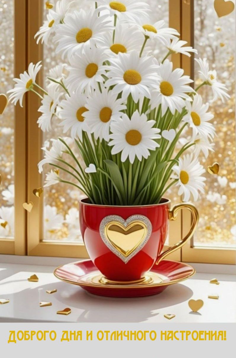 Открытка «Пожелание»: Красивая открытка: Доброго дня и отличного настроения. Тэги: отличное настроение, красивая…