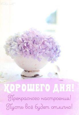 Открытка «Пожелание»: Хорошего Дня: нежная открытка для прекрасного настроения. Тэги: хорошего дня, улыбка, красивая…