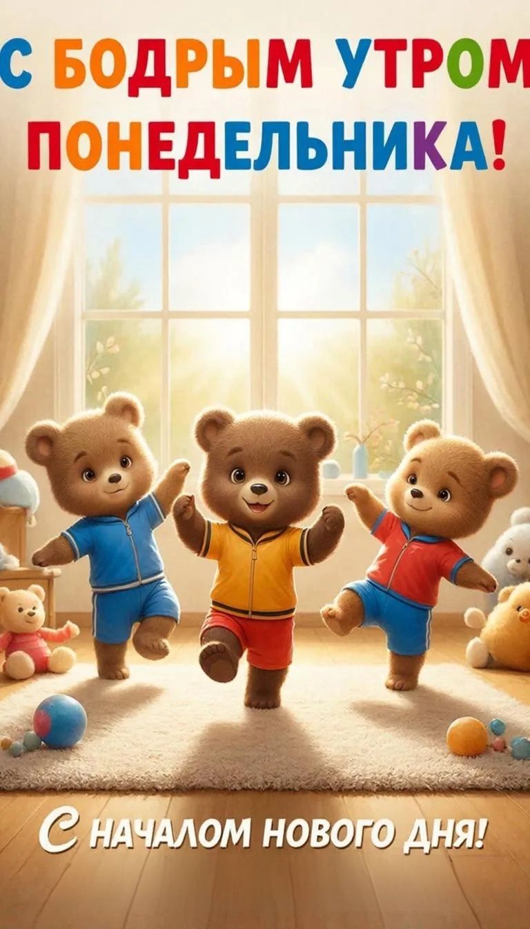 Открытка «Животное»: Бодрое Утро Понедельника! Позитив и радость дня. Тэги: пожелание, улыбка, позитив, радость, окно…