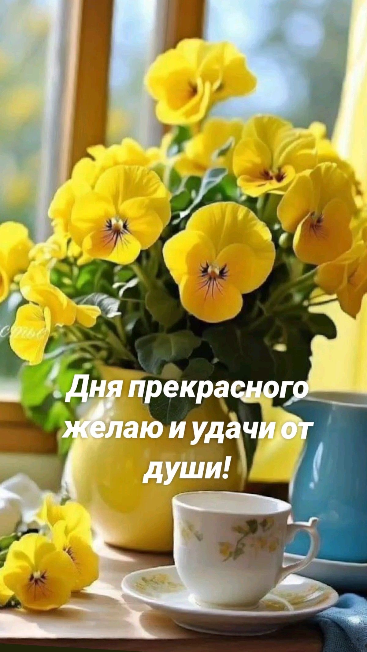 Открытка «Пожелание»: Дня прекрасного и удачи от души!. Тэги: улыбка, утро, красивая, позитив, радость, добрый день…