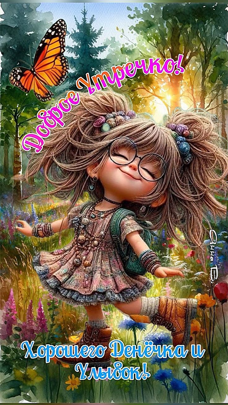 Открытка «Улыбка»: Яркое Доброе Утречко с Улыбкой!. Тэги: утро, красивая, позитив, радость, очки, цветок, настроение…