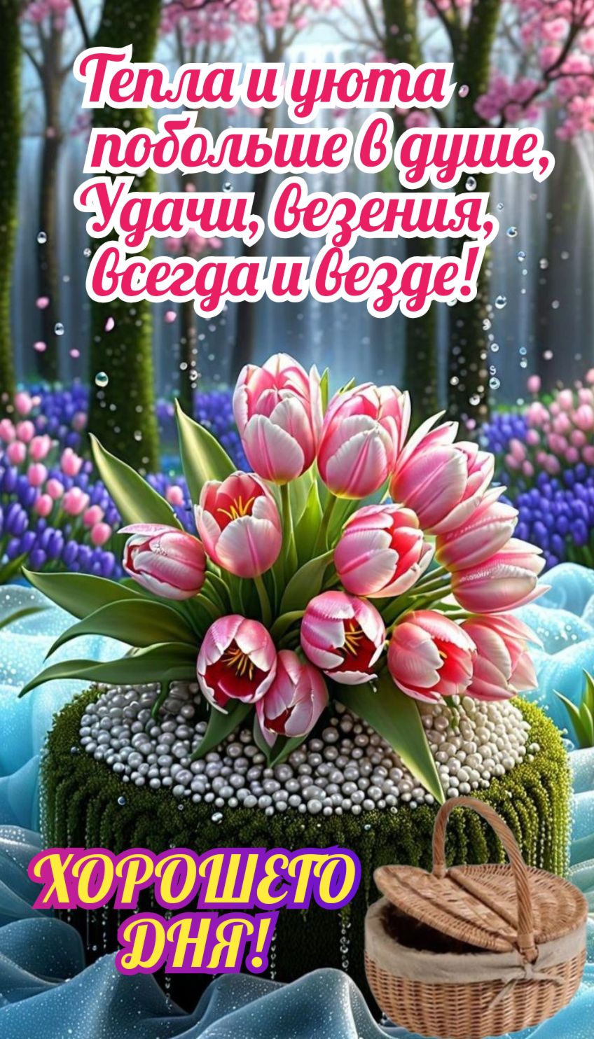 Открытка «Пожелание»: Тепла, уюта и удачи! Красивая открытка хорошего дня. Тэги: хорошего дня, красивая, позитив…
