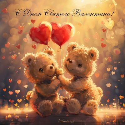 Открытка «Животное»: С Днем Святого Валентина! Милая открытка с любовью. Тэги: пожелание, улыбка, красивая, позитив…