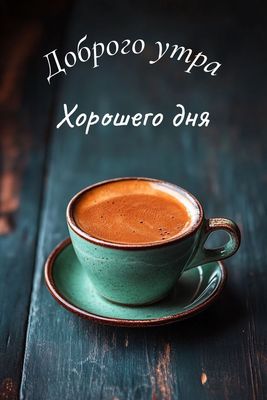 Открытка «Пожелание»: Доброе утро: Кофе для отличного дня и настроения. Тэги: утро, красивая, кофе, позитив, радость…