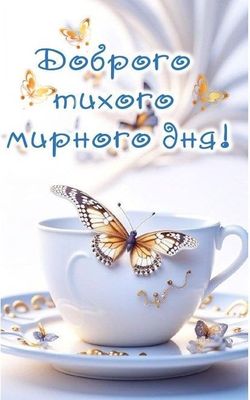 Открытка «Пожелание»: Нежная открытка: Доброго тихого мирного дня!. Тэги: улыбка, красивая, позитив, радость, добрый…