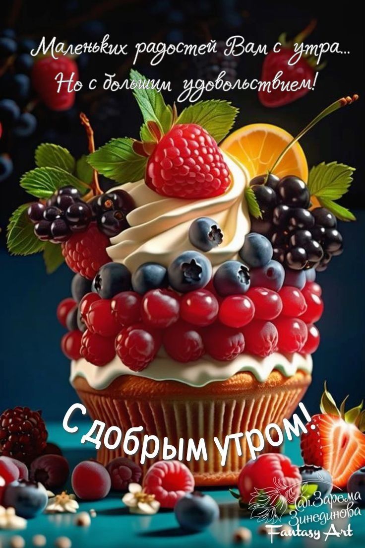 Открытка «Пожелание»: Доброе утро: радость, позитив и яркая открытка. Тэги: утро, красивая, позитив, радость, счастье…