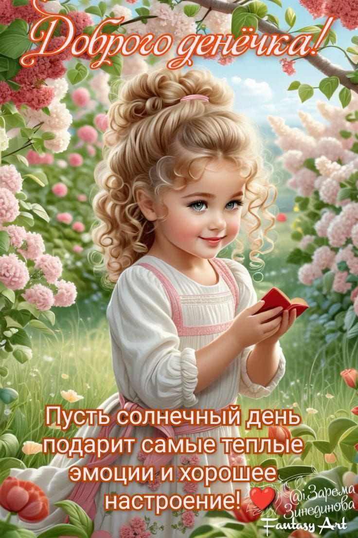 Открытка «Пожелание»: Доброго денёчка! Пусть день подарит хорошее настроение. Тэги: улыбка, красивая, позитив, радость…