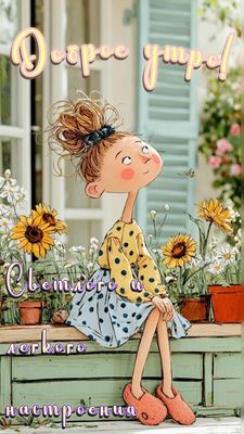 Открытка «Пожелание»: Доброе утро! Пожелание светлого настроения. Тэги: прикольная, улыбка, красивая, позитив, радость…