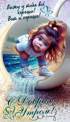 Открытка «Пожелание»: С Добрым Утром! Улыбка и позитив на весь день!. Тэги: улыбка, утро, друг, подруга, красивая…