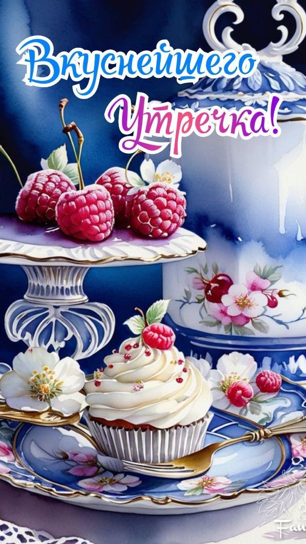 Открытка «Пожелание»: Вкуснейшего Утречка! Позитивное пожелание. Тэги: улыбка, утро, позитив, радость, цветок, чашка…