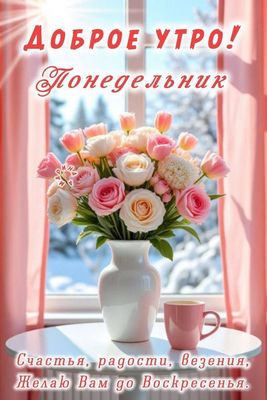 Открытка «С добрым утром»: Доброе утро понедельника! Пожелание счастья. Тэги: пожелание, утро, красивая, позитив…