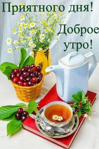 Открытка «С добрым утром»: Утренний позитив: Доброе утро и Приятного дня!. Тэги: пожелание, улыбка, утро, красивая…