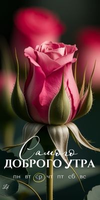 Открытка «С добрым утром»: Самого доброго утра! Нежная роза для среды. Тэги: пожелание, улыбка, утро, красивая…