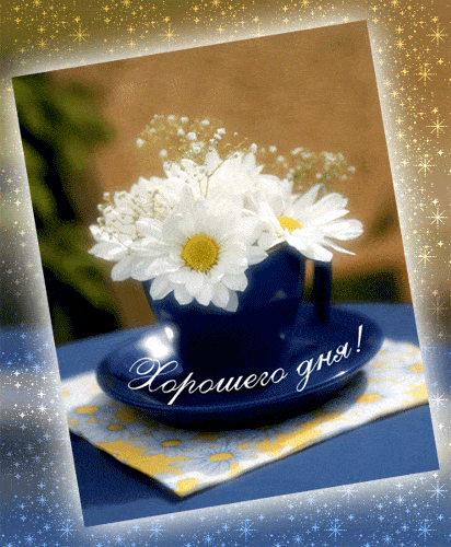 Открытка «Пожелание»: Хорошего дня! Нежные ромашки для позитива. Тэги: улыбка, друг, подруга, красивая, позитив…