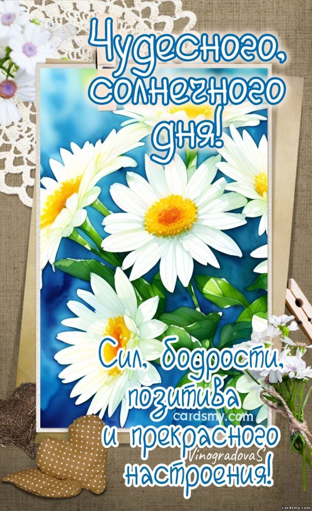 Открытка «Пожелание»: Чудесного солнечного дня и прекрасного настроения!. Тэги: улыбка, подруга, женщина, красивая…