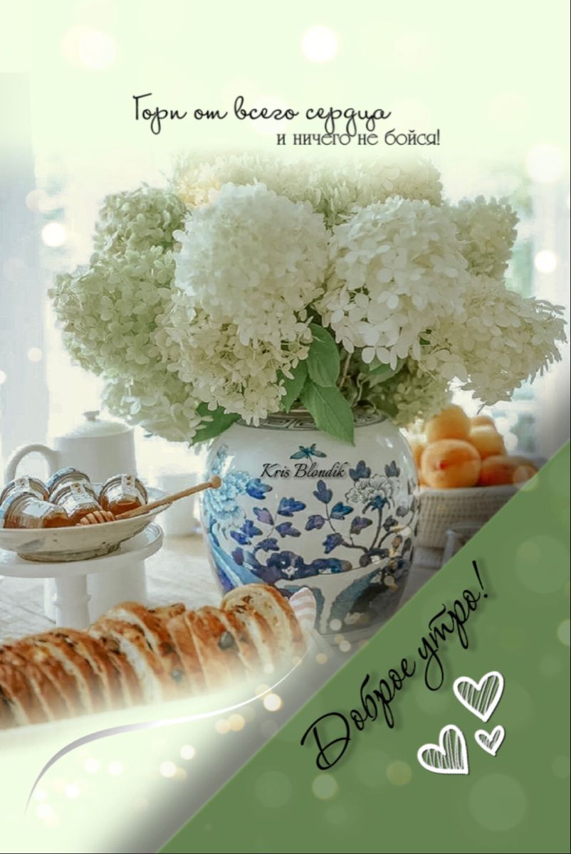 Открытка «Пожелание»: Нежное Доброе утро с пожеланием от сердца. Тэги: утро, красивая, позитив, радость, сердце…